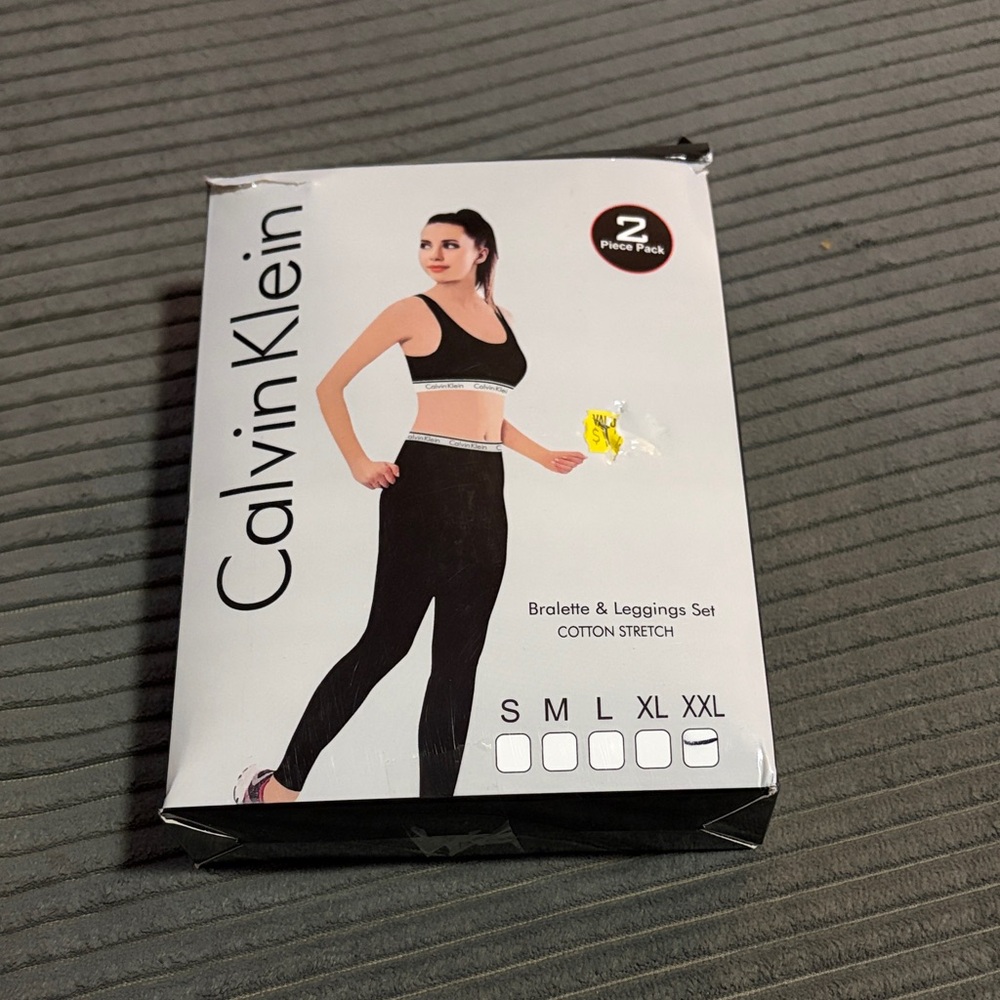 Calvin Klein Black Cotton Stretch Set XXL runs very small like a Large